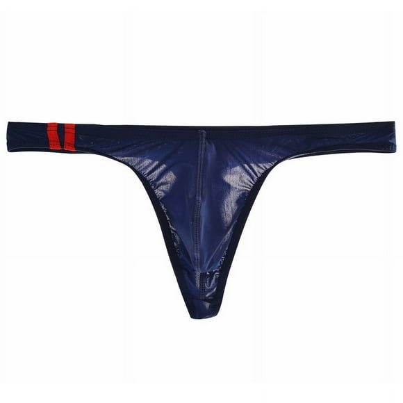 Tanga transparente de seda de hielo para hombre, ropa interior fina de cintura baja, sexy, con forma de U, pantalones cortos transpirables de verano para jóvenes