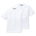 thumbnail image 2 of SCHIESSER Camiseta americana para hombres, paquete de 2 - 1/2 manga, camiseta interior, cuello redondo Blanco 2XL (2X-Large), 2 of 4