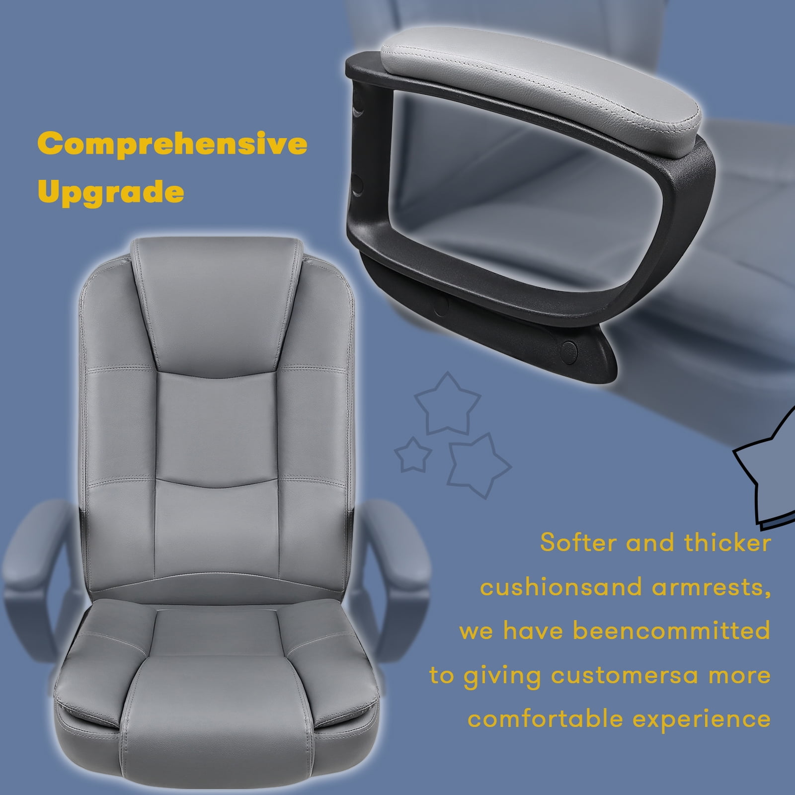 Bossin Big and Tall Home Office Computer chair for Adults, High Back Desk Chair for Heavy Duty 400 LBS