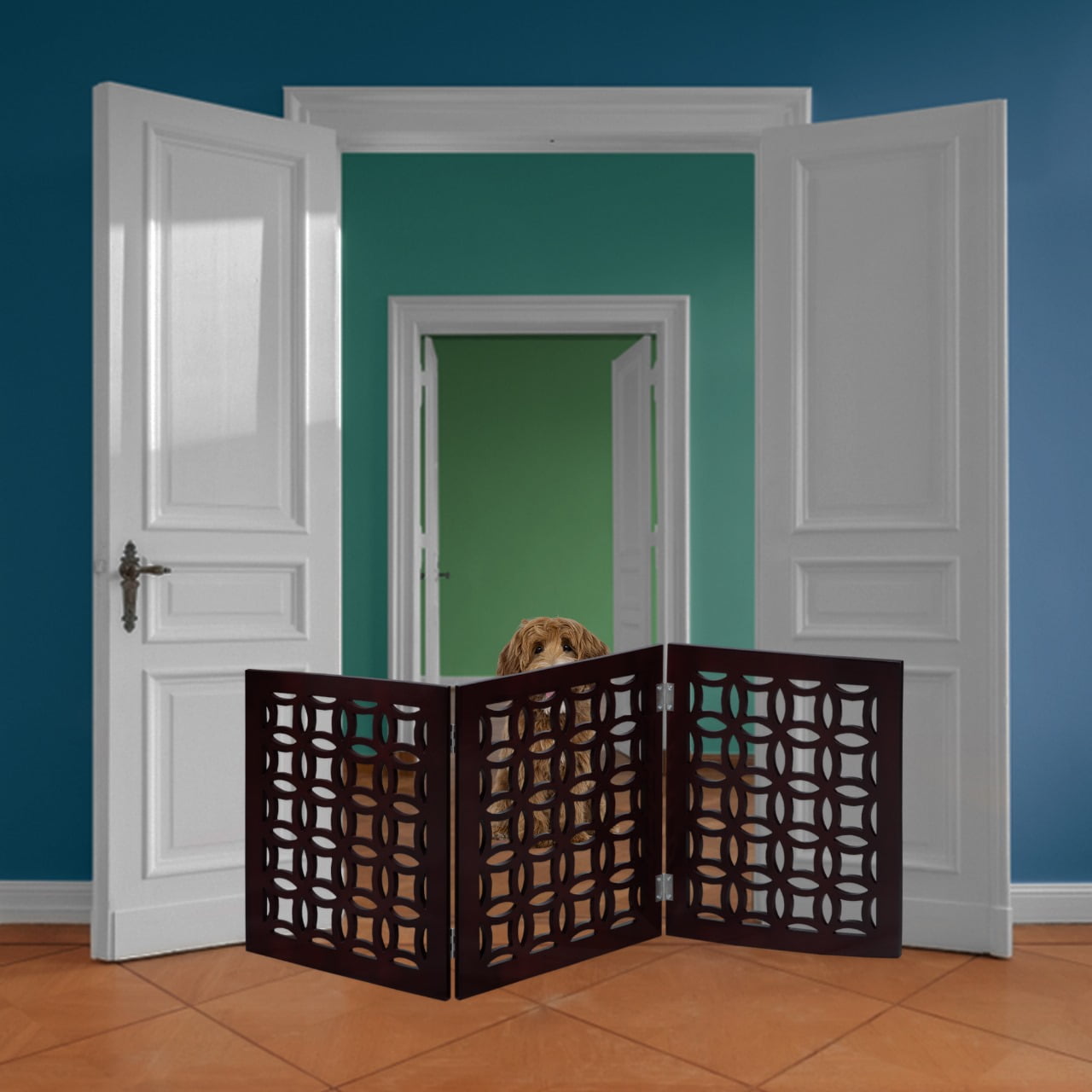 Freestanding Wooden Pet Gate