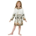 thumbnail image 6 of FORMRS Niños Bathrobe Unisex Hooded Robe Soft Plush Pajamas Sleepwear, Size 2-3T, Halloween Pumpkin Field, 6 of 7