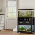 thumbnail image 4 of FAGAGA Heavy Duty Metal Aquarium Stand with Power Outlets, 20 Gallon Fish Tank Stand with Drawers for 2 Fish Tank Accessories Storage, Suit for Turtle Tank, Reptile Terrarium, 550lbs Capacity | Black, 4 of 10