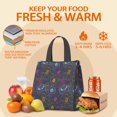 thumbnail image 5 of Pioneer Flower Floral Print Pattern Insulated Lunch Bag for Women & Adults,Large Portable Soft Cooler Lunch Bag,Thermal Food Storage Tote with Pearl Cotton,8.66L,8.75x5.75x9.5 Inch, 5 of 6