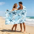 thumbnail image 6 of SUYOLL Large Microfiber Beach Towel Seashell Theme Quick Dry Sand Resistant Absorbent Travel Towel For Adults For Beach Pool And Daily Use, 6 of 7