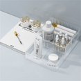 thumbnail image 2 of Caja de almacenamiento de cosméticos con patrón de ondas, cesta de almacenamiento transparente para escritorio, caja de acabado, estante de almacenamiento apilable para dormitorio, 2 of 5
