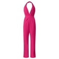 thumbnail image 3 of HXWCHs Combinaisons pour Femmes Pulpeuses Grande Taille Combinaison Sans Manches pour Femmes Col en V Profond Dos Nu Taille Mini Combinaison Short pour Soirée S Rouge, 3 of 6