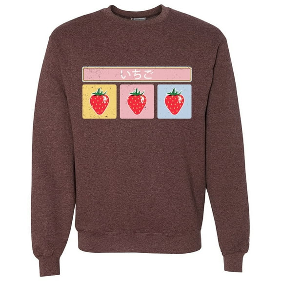Awkward Styles Graphic Sweatshirt for Men Women - Strawberry Kawaii Funny Sweater - Printed on Champion Sweatshirt