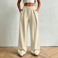thumbnail image 4 of Womens Pants Wide Leg Tall Long legs Sweatpants Baggy Drawstring Low Rise Lounge Pants Full Joggers with Pockets Pants for Women, 4 of 8