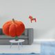 thumbnail image 2 of Encantador Cojín Decorativo De Peluche De Calabaza Y Caballo Dala Para Dormitorio, Sofá Y Estantería, Decoración Del Hogar., 2 of 8