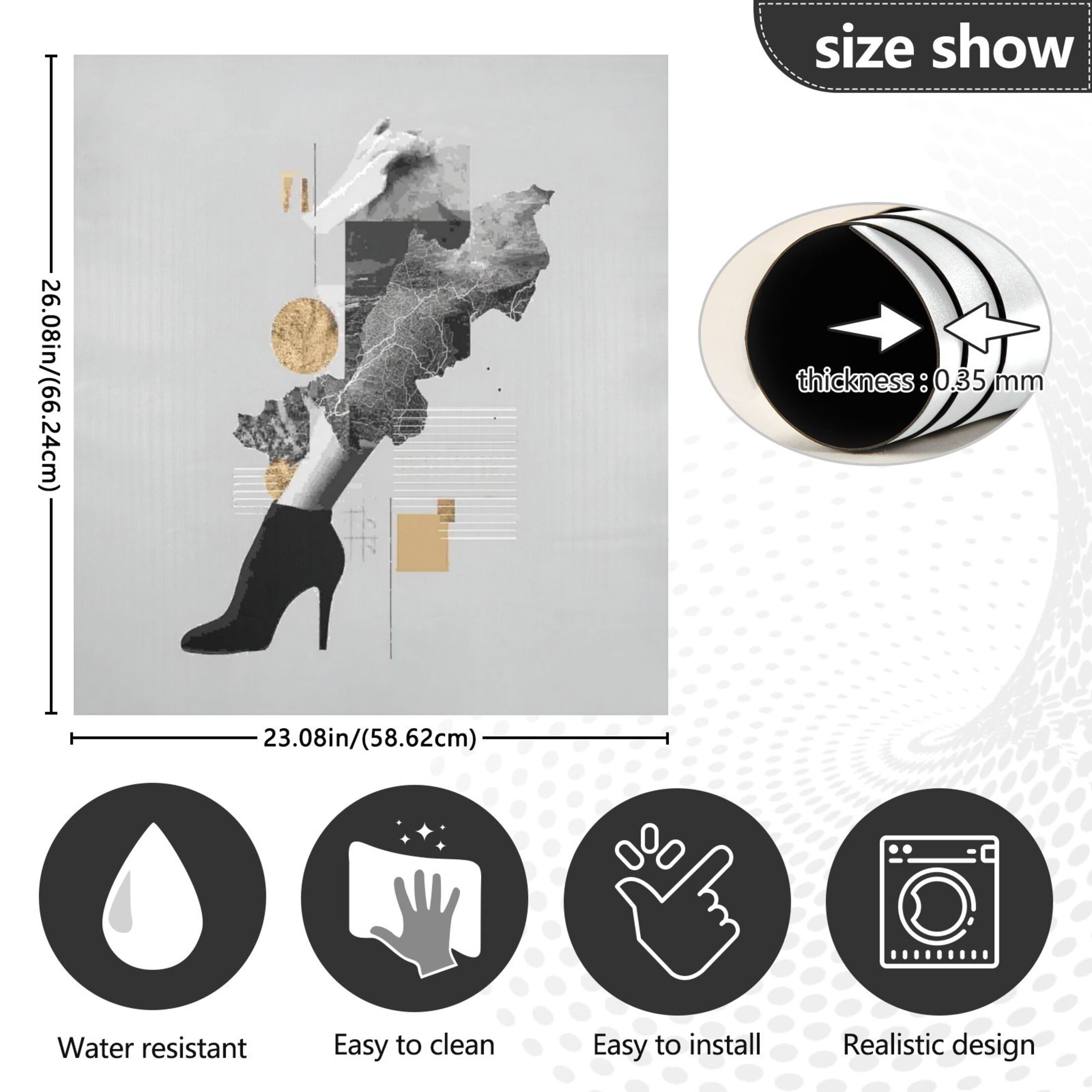 IAUYY Magnetic Decorative -23x26 Inch,Removable DIY Art for Dishwasher Refrigerator and Other Metal Surfaces,The Legs Of A Woman