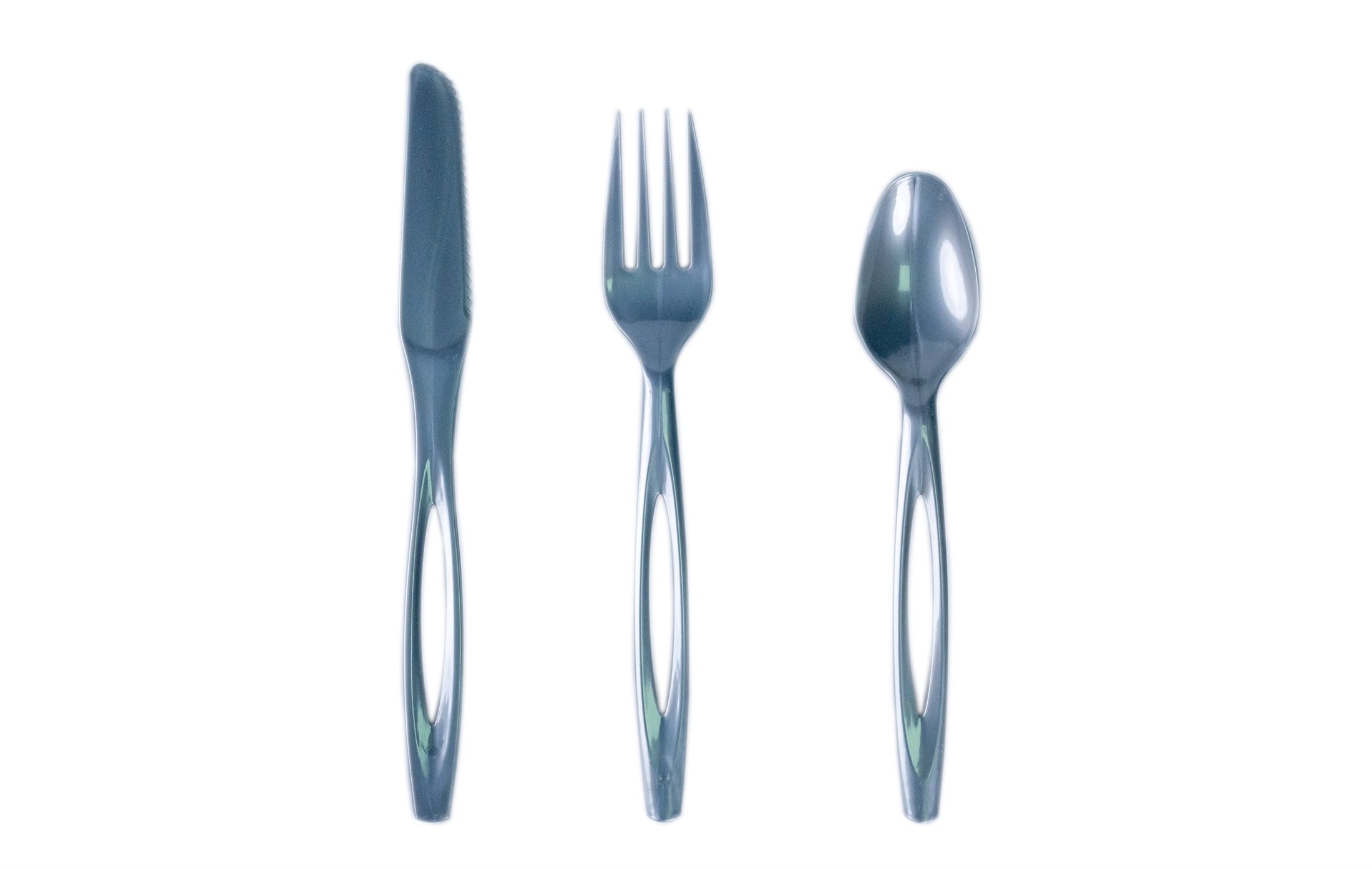 Glad Heavy Duty Silver Cutlery Mixed Forks Knives Spoons Disposable 240ct