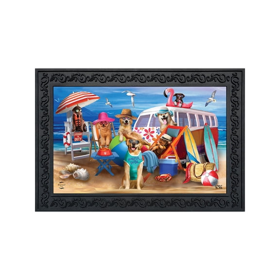 Briarwood Lane Summer Doormat 30x18 Indoor Outdoor Dog Days Beach For Summer Doormat