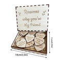thumbnail image 3 of 10 Reasons Friendship Gift Box with Wooden Hearts, Unique Best Friend Birthday Keepsake, Romantic Love Reasons Wood Box, Anniversary & Valentine's Day Gift for Couples, 3 of 4