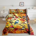 thumbnail image 2 of YST Fall Cardinal Bird Comforter Set Full Size Autumn Maple Trees Bedding, Kids Fall Thanksgiving Bedding Comforter Sets Colorful Bird Autumn Trees Botanical Leaves Branches Duvet Set, 2 of 4