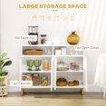 thumbnail image 4 of HOMCOM Buffet Cabinet Kitchen Sideboard w/ Adjustable Shelves, Metal Base, 4 of 10