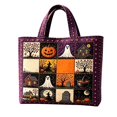 thumbnail image 2 of Halloween Quilted Tote Bag,Reusable Shopping Tote Large Capacity Trick or Treat Bag Fall Gift for Women Daily Commute Travel Shoulder Strap Handbag, 2 of 4