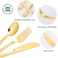 thumbnail image 4 of 500PCS Gold Plastic Silverware - Gold Plastic Cutlery Set Disposable Flatware Dinnerware -200 Forks, 150 Spoons, 150 Knives for Party, Birthday, Wedding Utensils, 4 of 6