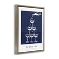 thumbnail image 2 of Stupell Industries Art Deco Navy Champagne Tower Brown Floating Frame Canvas Art, 25 x 31, by Lettered and Lined, 2 of 7