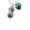 Green, variant on Pair of Dice - Teal Crystal Heart Sophia Necklace, 18"+1"
