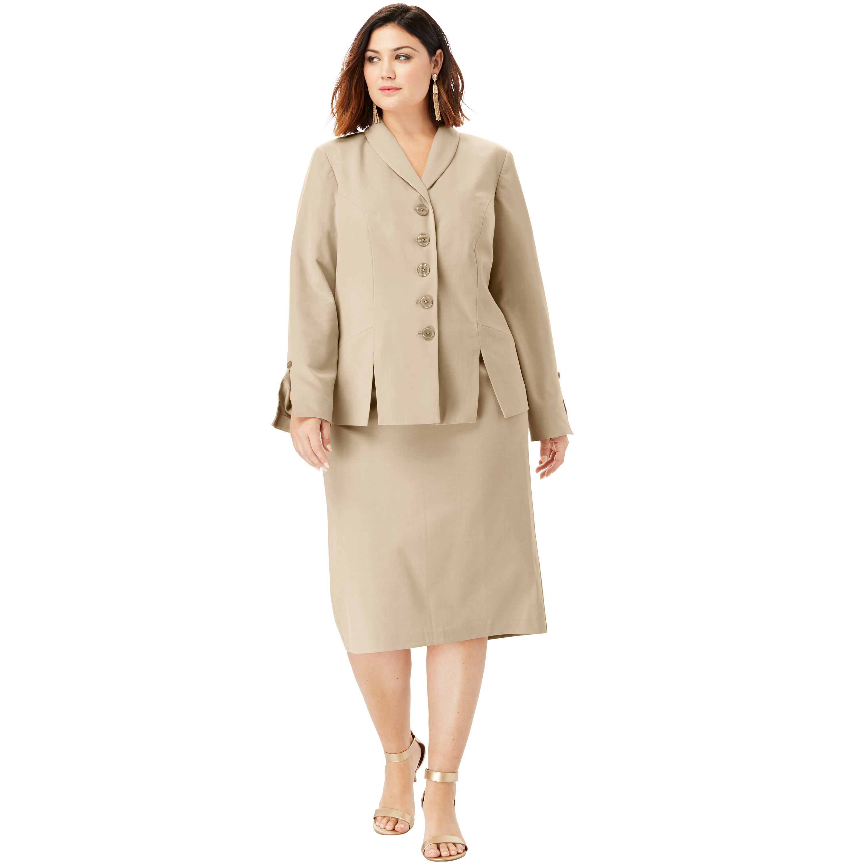 plus size skirt suits clearance