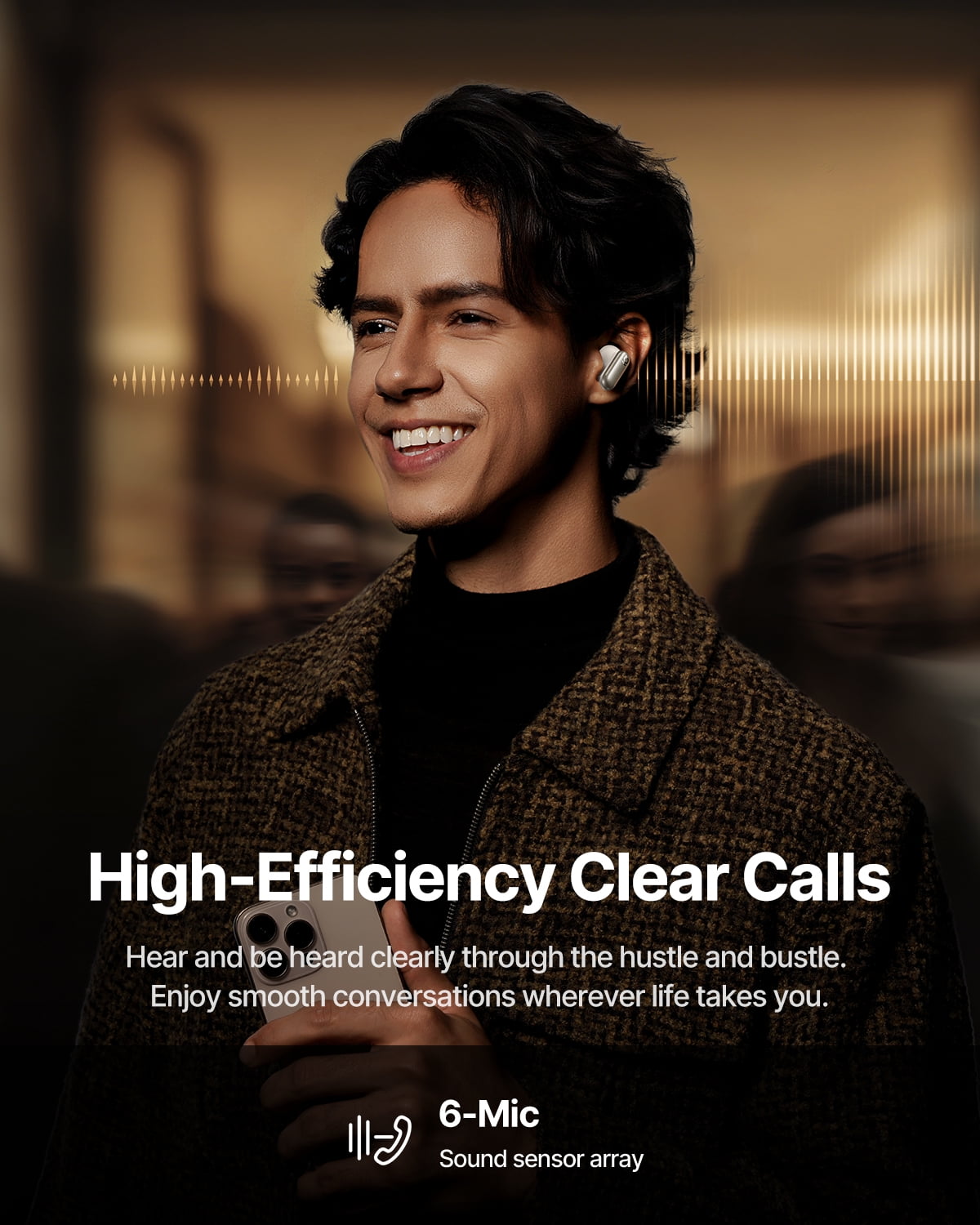 Baseus Adaptive Noise Cancelling Earbuds, , Dolby Audio, Premium Real-Time Adaptive ANC, Adaptive Tuning Sound, Natural Fit Design, 6-Mic Adaptive Clear Calls, 45H Playtime, Inspire XP1
