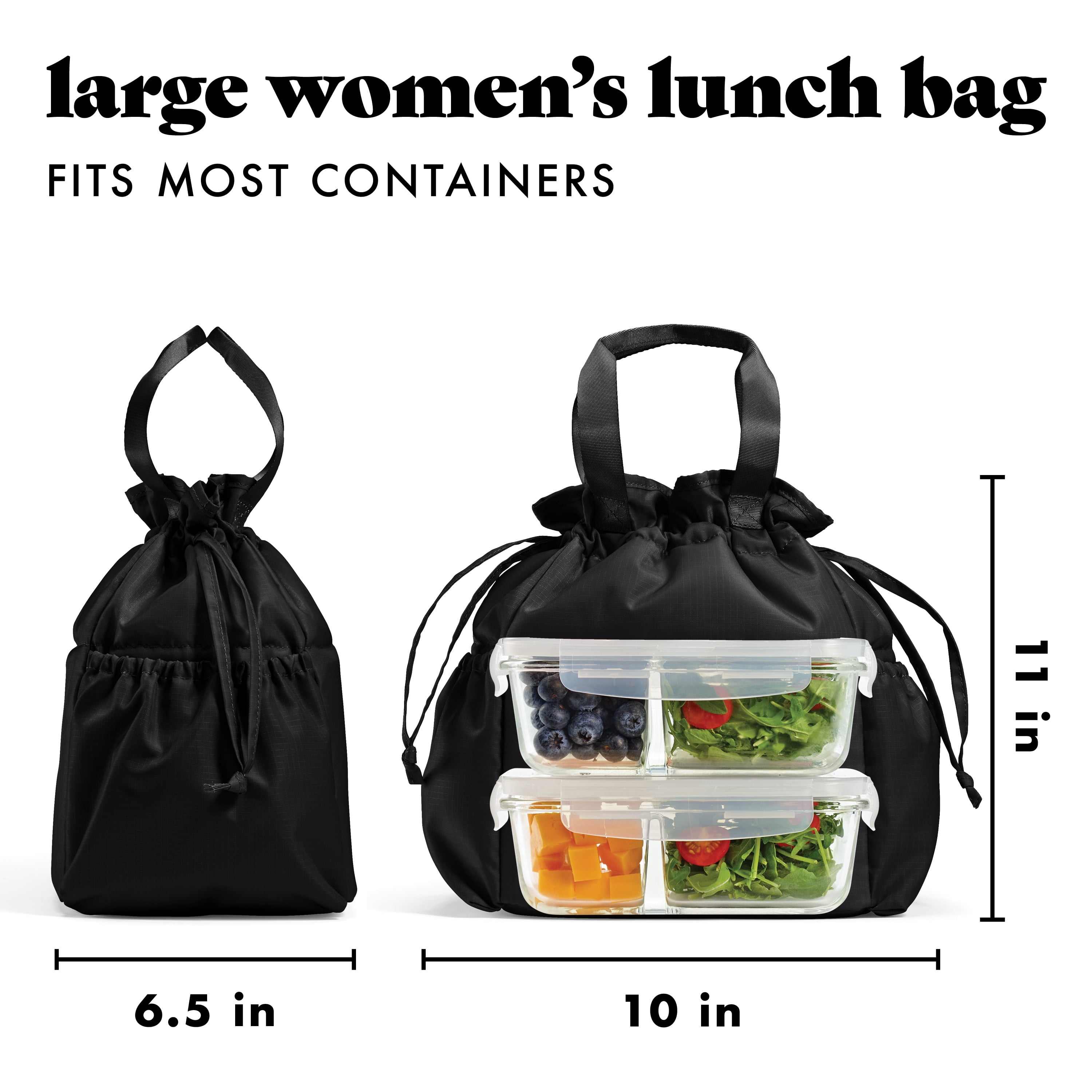 Fit & Fresh Lunch Bag For Women Cromwell Bag, Black