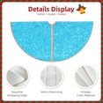 thumbnail image 3 of Rateoe Sky Blue Glitter Pattern Christmas Tree Skirt with Ties , Christmas Tree Decorations, Farmhouse Christmas Decor Xmas Holiday Decorations-48", 3 of 6
