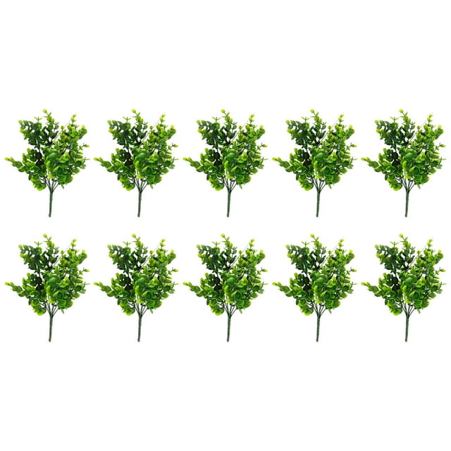 Billuyoard 12x flores y plantas verdes de imitación para casa de campo y jardín, apariencia realista fácil de limpiar Decoración Eucalipto grande