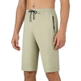 thumbnail image 6 of Besolor Mens Athletic Shorts Knee Length Lightweight Quick Dry Running Workout Drawstring Elastic Waist Shorts with Zipper Pockets(XX-Small,Khaki), 6 of 6