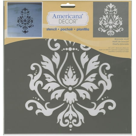 UPC: 0766218073549 | Americana Decor Stencil 12 X12 Brocade Motif