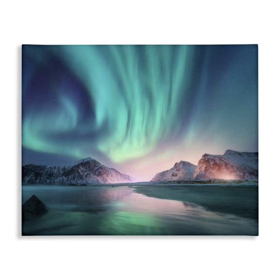 Stupell Industries Contemporary Northern Lights Photography Canvas Art, 30 x 24, by Incado