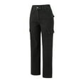 thumbnail image 6 of Sngxgn Women's Jeans High Stretch Mid Rise Straight Leg Ripped Jeans Cut Pull On Denim Pants(Black,S), 6 of 7