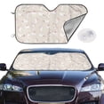 thumbnail image 3 of Lsque Beautiful Rabbit Car Windshield Sun Shade | Accordion Folding Style Auto Shade for Car Truck SUV Van | Blocks UV Rays Sun Visor Protector | Small, 3 of 7