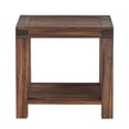 thumbnail image 4 of Bowery Hill Modern Solid Wood Side Table in Brick Brown Finish, 4 of 5