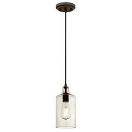 

1 Light Indoor Mini Pendant Clear Textured Glass