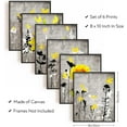 thumbnail image 3 of Flowers Retro Wall Art Prints Abstract Art Canvas Yellow Butterfly Wall Painting Pictures Black and White for Bedroom Living Room Decor 6Pcs No Frame, 3 of 9