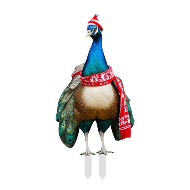 Dsscvnef Christmas Cute Chicken Hedgehog Rabbit 2D Flat Printing Acrylic Insert Card Ground Stake Insert Art Garden Colorful Christmas Decoration Birthday Cake Flowers Decorations Flower Wedding Cake