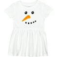 thumbnail image 3 of Inktastic Snowman Face Girls Baby Dress, 3 of 5