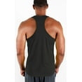 thumbnail image 3 of DEVOPS 3 Pack Men's Y-Back dry Fit Muscle Gym Workout Tank Top (2X-Large, Black/Black/Black), 3 of 4