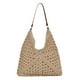 thumbnail image 5 of Bolso de hombro tejido, bolso de hombro informal de crochet para verano, para viajes y vacaciones en la playa Beige, 5 of 8