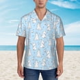 thumbnail image 4 of Haiem Rabbit And Bird Printed Hawaiian Shirt for Men - Men’s Casual Beach Summer Shirts - Stretch Fabric with Modern Fit-Medium, 4 of 9