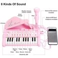 thumbnail image 2 of Pink ABS Plastic Musical Learning Toy: Battery-Powered Electronic Keyboard with Microphone for Toddlers & Kids, Educational Cartoon Musical Instrument, ASTM/EN71 Certified Children's Playtime Toy,, 2 of 6