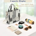 thumbnail image 5 of FORMRS Womens Corduroy Tote Bag Crossbody Shoulder Handbag with Pocket, Gray Cute Cats, 5 of 7