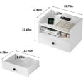 thumbnail image 2 of Vabches Modern Floating Nightstand Set of 2, Wall Mounted Bedside Table with Charging Station and Drawer for Bedroom, 2 of 6