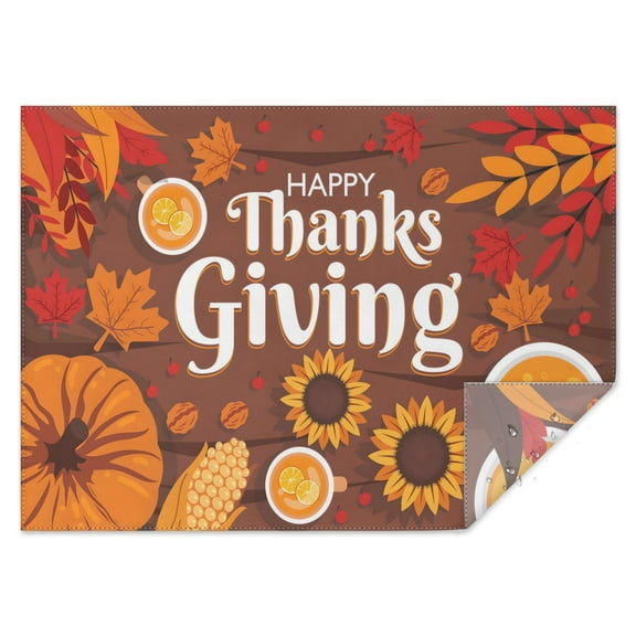 Thanksgiving Day Table Cloth Wrinkle Resistant Washable Tablecolths Table Covers Welcome Fall Pumpkin Harvest Table Cover for Party Picnic Dinner Decor Rectangle,60x84inch