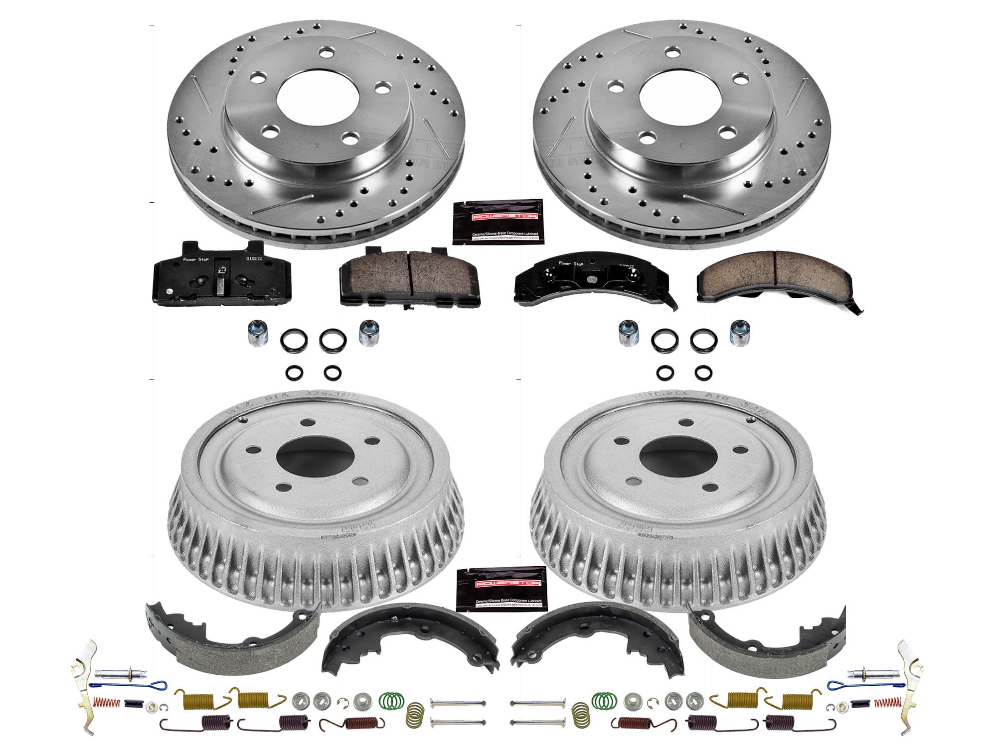 Power Stop Front and Rear Z23 Evolution Brake Drum Kit K15081DK