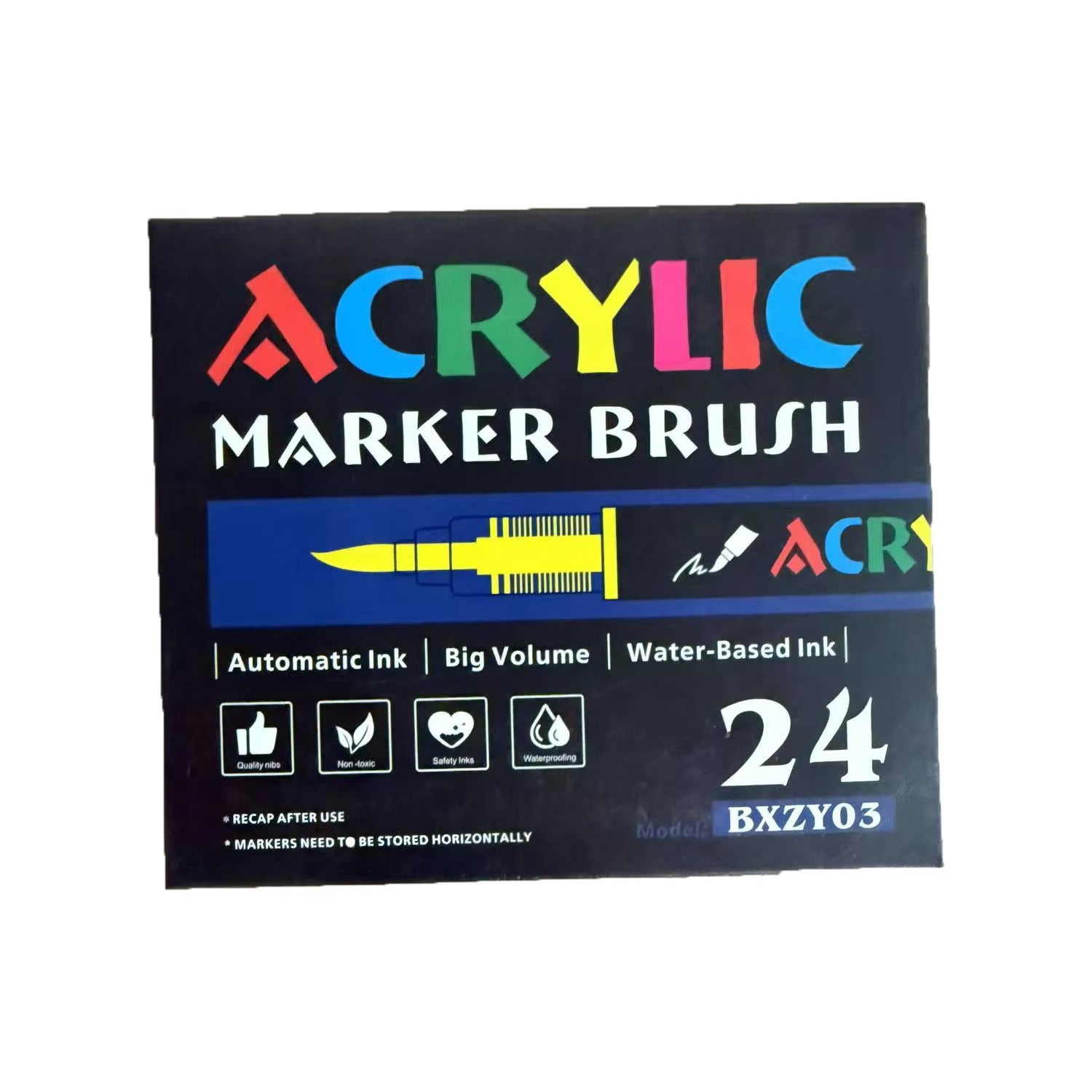 12-60 Colors Direct Liquid Acrylic Paint Marker Sets Professional Drawing Soft Brush Tip Pens Art Supplies Back To Art studio