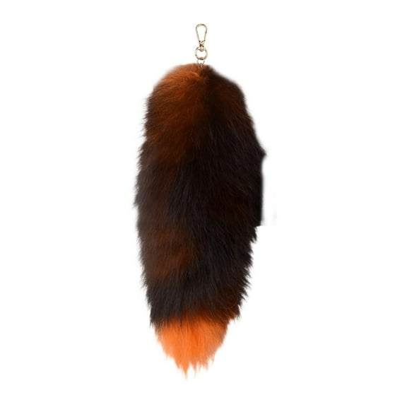 3D Animal Tail Keychain Pendant for Women Fashion Key Ring Holder with Pompoms Handbag Accessory Decoration