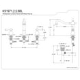 thumbnail image 2 of Kingston Brass KS1978BL 8 in. Widespread Bathroom Faucet, Brushed Nickel, 2 of 2