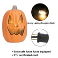 thumbnail image 2 of 16in Pre-lit Halloween Pumpkin Jack O' Lantern with Bulbs for Porch, Front Door, Fireplace, Outdoor Decor, 2 of 7